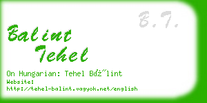 balint tehel business card